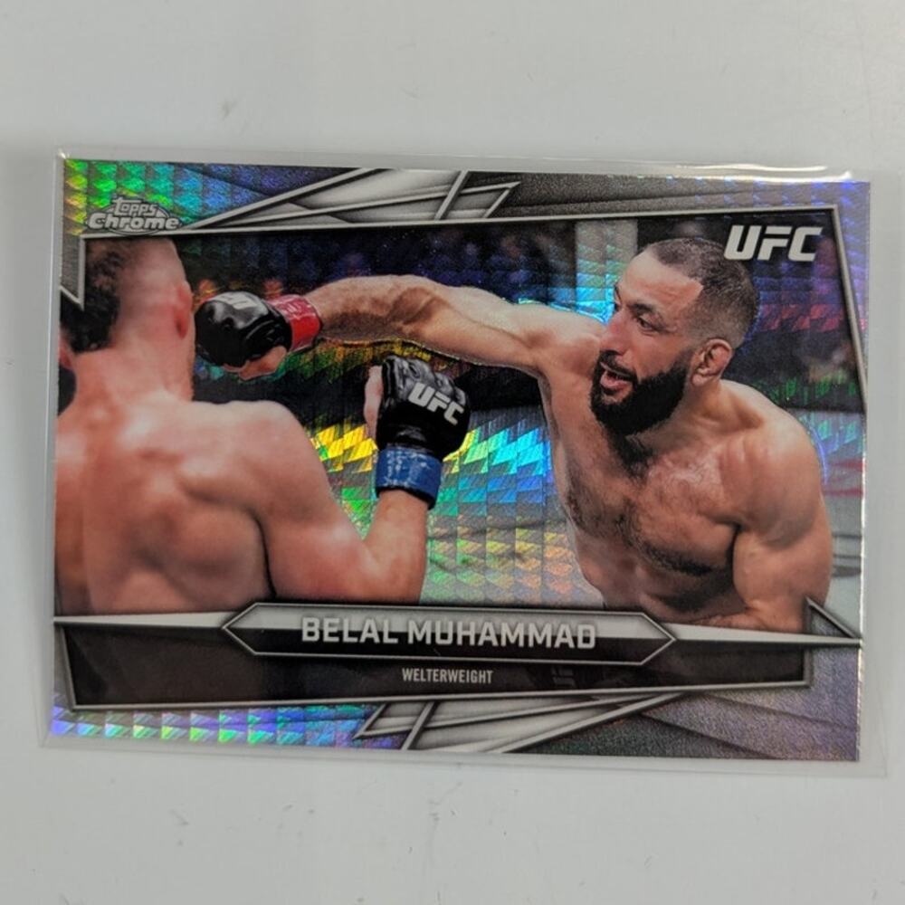 2026 Topps Chrome UFC Belal Muhammad #101 Prism Refractor Parallel